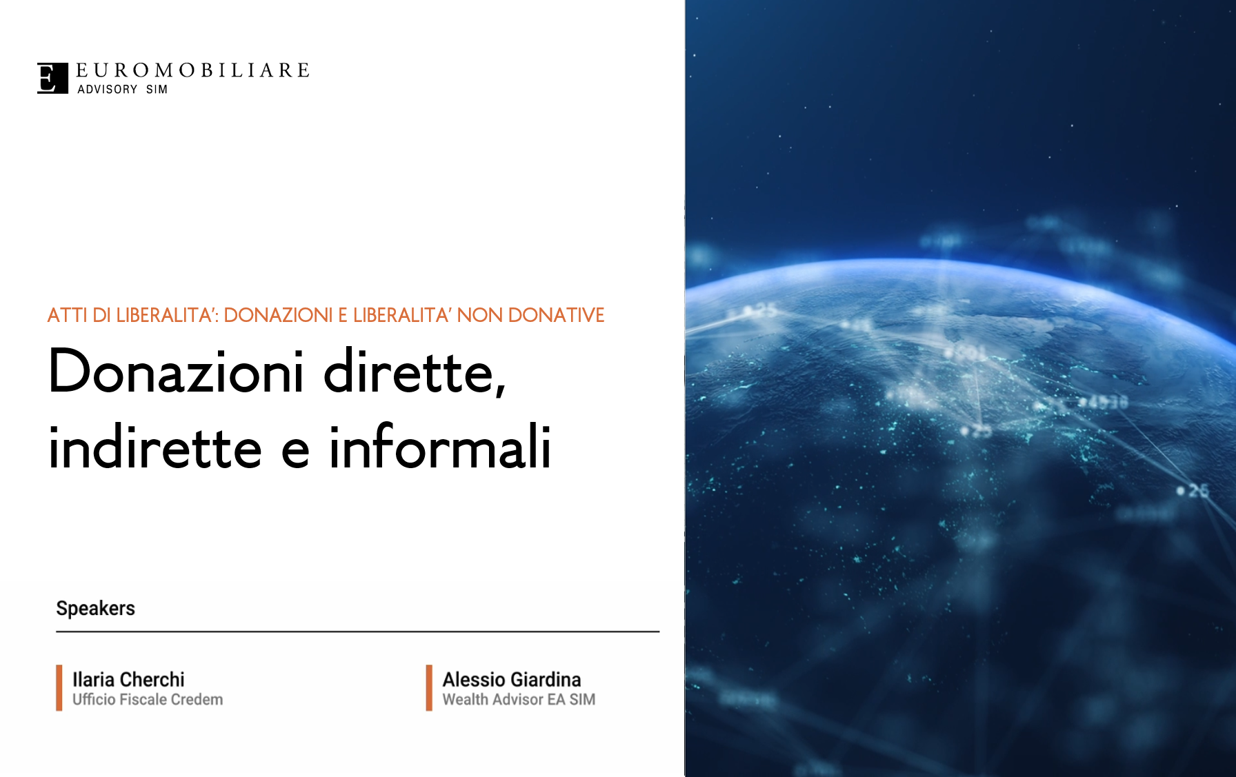 ATTI DI LIBERALITA’: DONAZIONI E LIBERALITA’ NON DONATIVE 